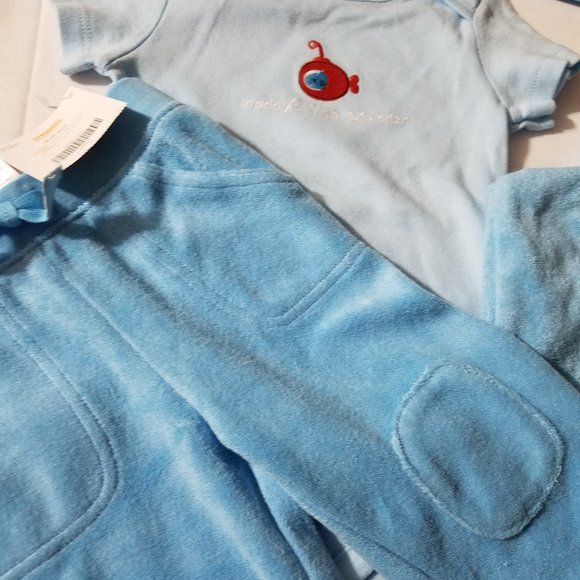 Gymboree Hello Submarine 6-12 month NWT Pants, bodysuit, hoodie & hat. Hat has f - Picture 3 of 5